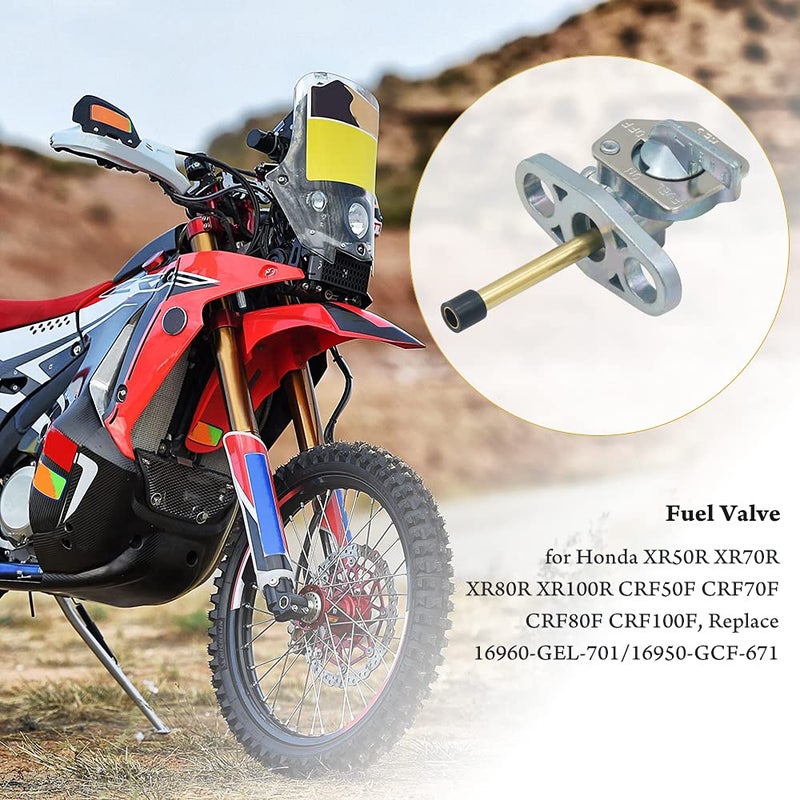 Triumilynn Fuel Valve Petcock Replacement for Hon-da XR50R XR70R XR80R XR100R CRF50 CRF50F CRF70F CRF80F CRF100F, Replace 16960-GEL-701/16950-GCF-671 - Image 4